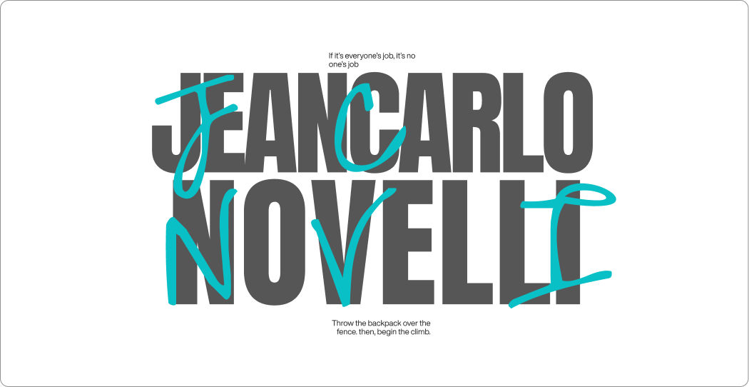 Jeancarlo Novelli — Purpose-Driven Company Builder brand project cover